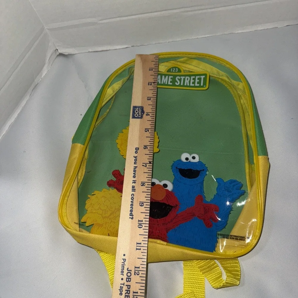 Sesame Street See Through Clear Book bag Backpack‎ Big Bird Cookie Monster